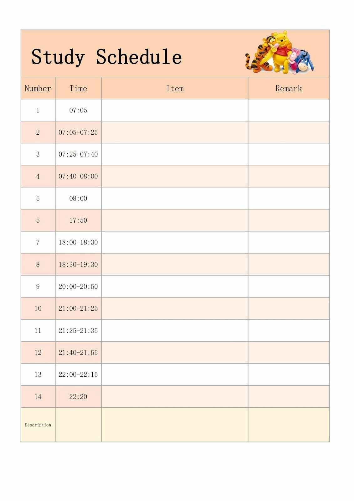 Useful Study Schedule