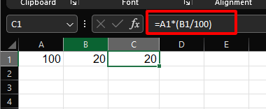 formula multiplies the number