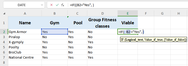 WPS Spreadsheet IF Function 1st logical test