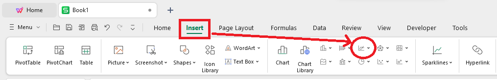 WPS Office insert tab