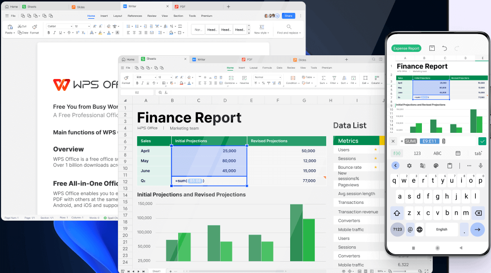 main page of WPS Office on Web