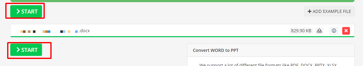 Start to being the process