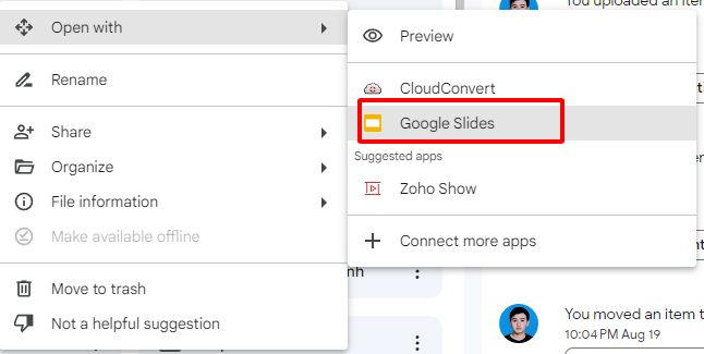 Open Google Slides