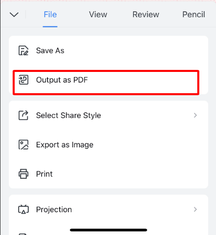 Output as PDF