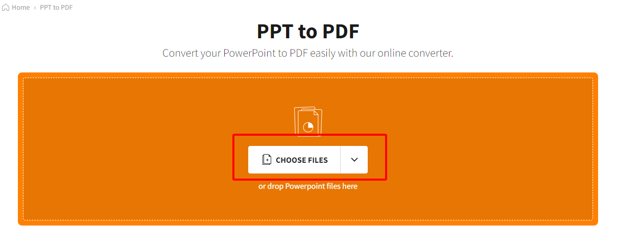 Click the PPT to PDF