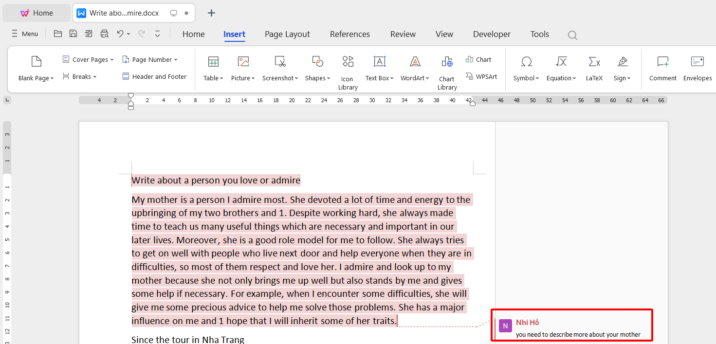 How to Annotate and Comment on Students' Word Documents in WPS Office