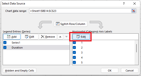  Excel Horizontal (Category) Axis Labels