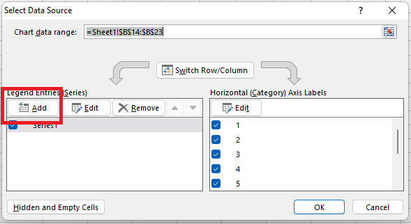 Excel Select data source