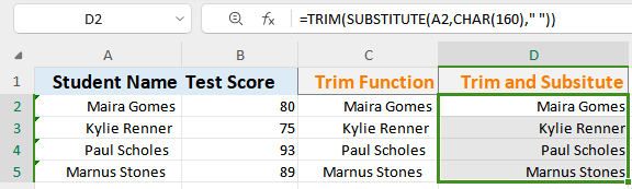 Excel removing non-breaking spaces