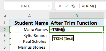 WPS Office trim function