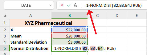 WPS Office subtract Normal distribution