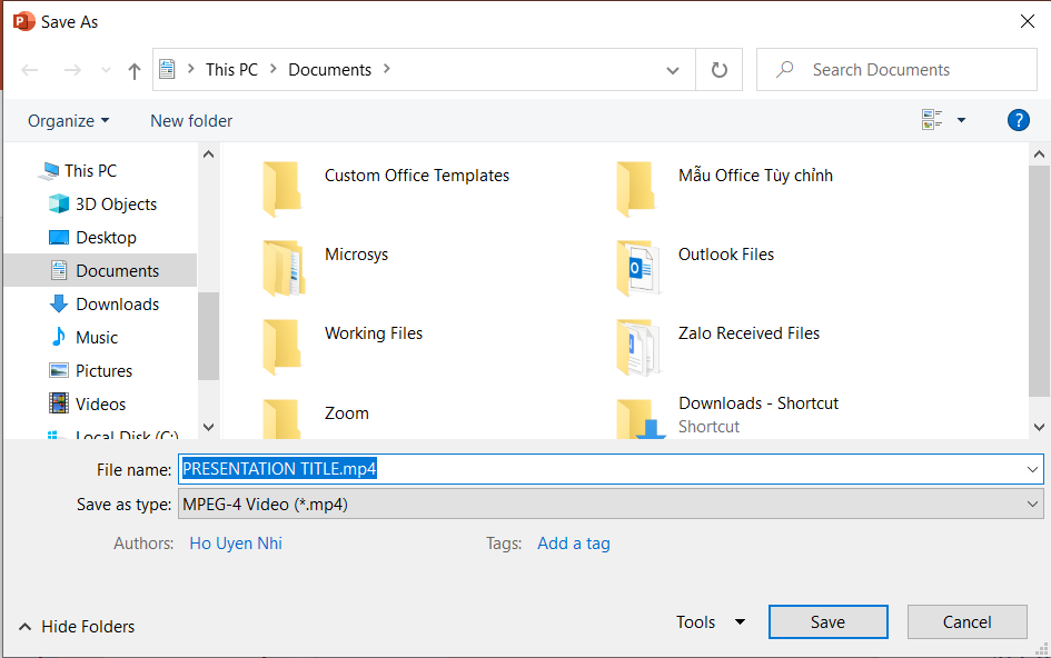 Save your video