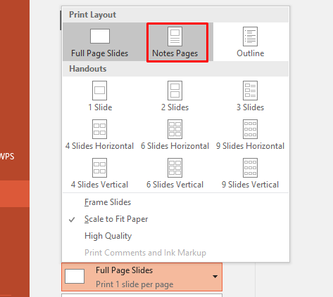 Notes Pages in PowerPoint