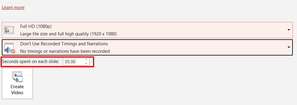 Adjust Slide Duration