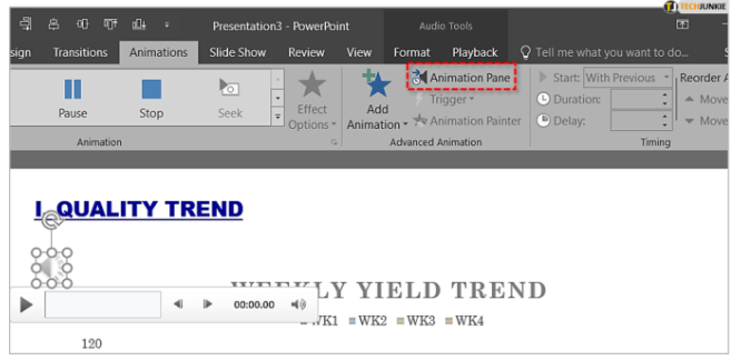 Selecting Animation Pane
