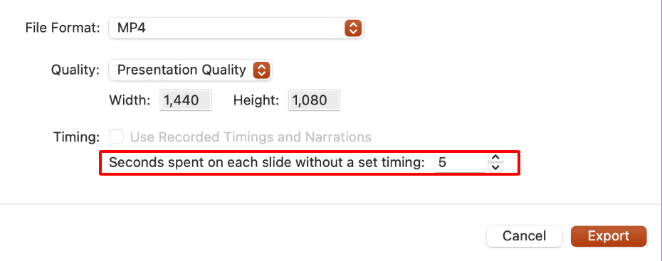 Select timing