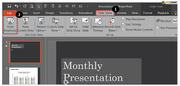 From beginning feature