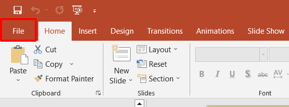 File tab