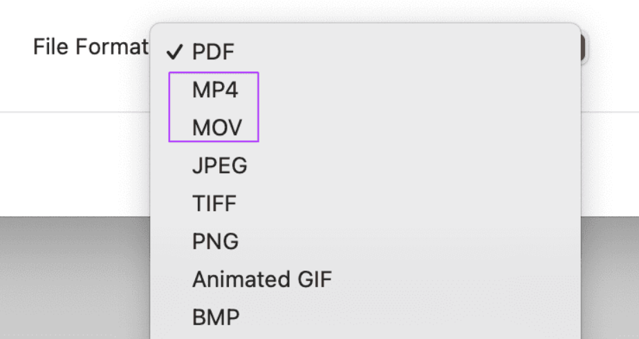  Choose format