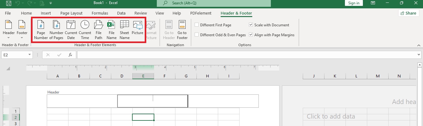 Header and Footer Elements