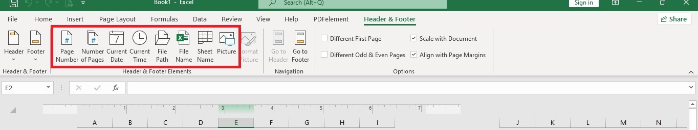 Header and Footer Elements