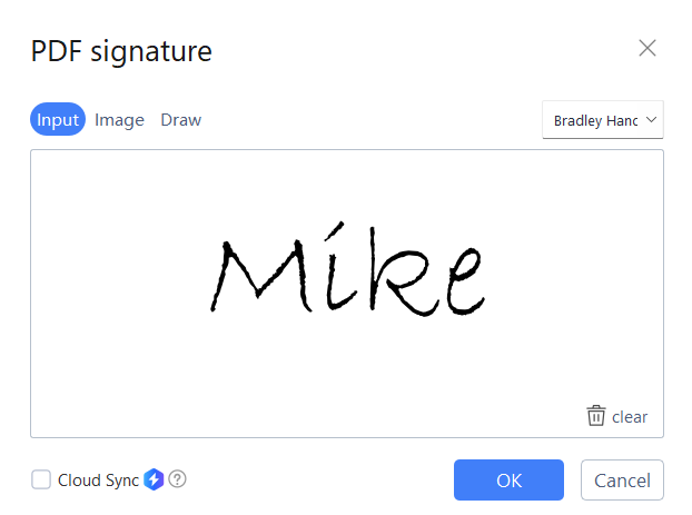 Choose sign style in WPS Office