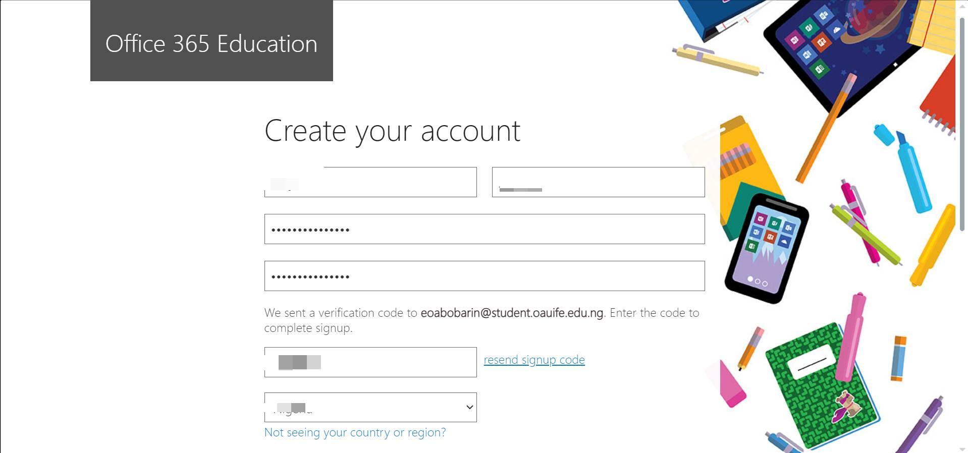 reg student info