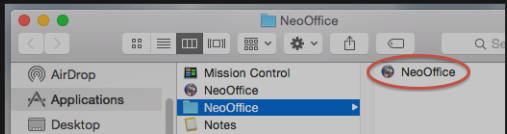 NeoOffice file in Download folder