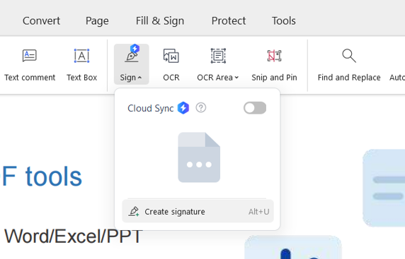  Create signature n WPS Office PDF