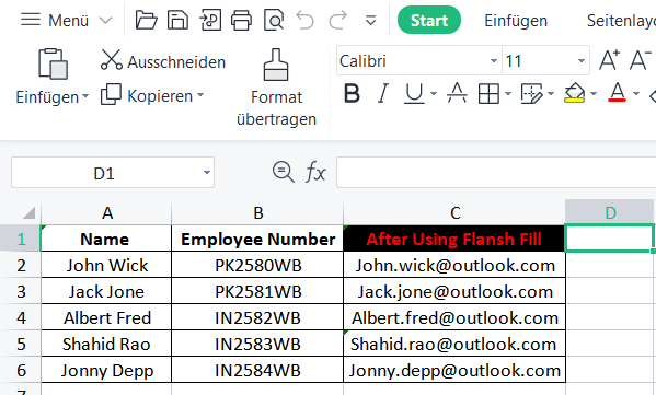 Excel-Teilzeichenformatierung