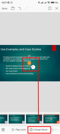 Change music in Slides
