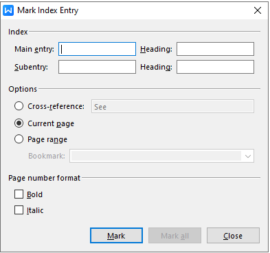 the Title box.