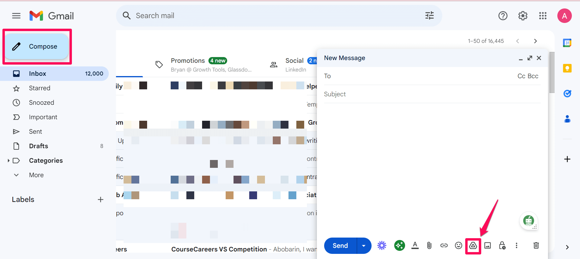 Click on the Drive Icon
