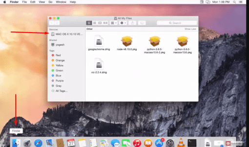 Finder app on Mac