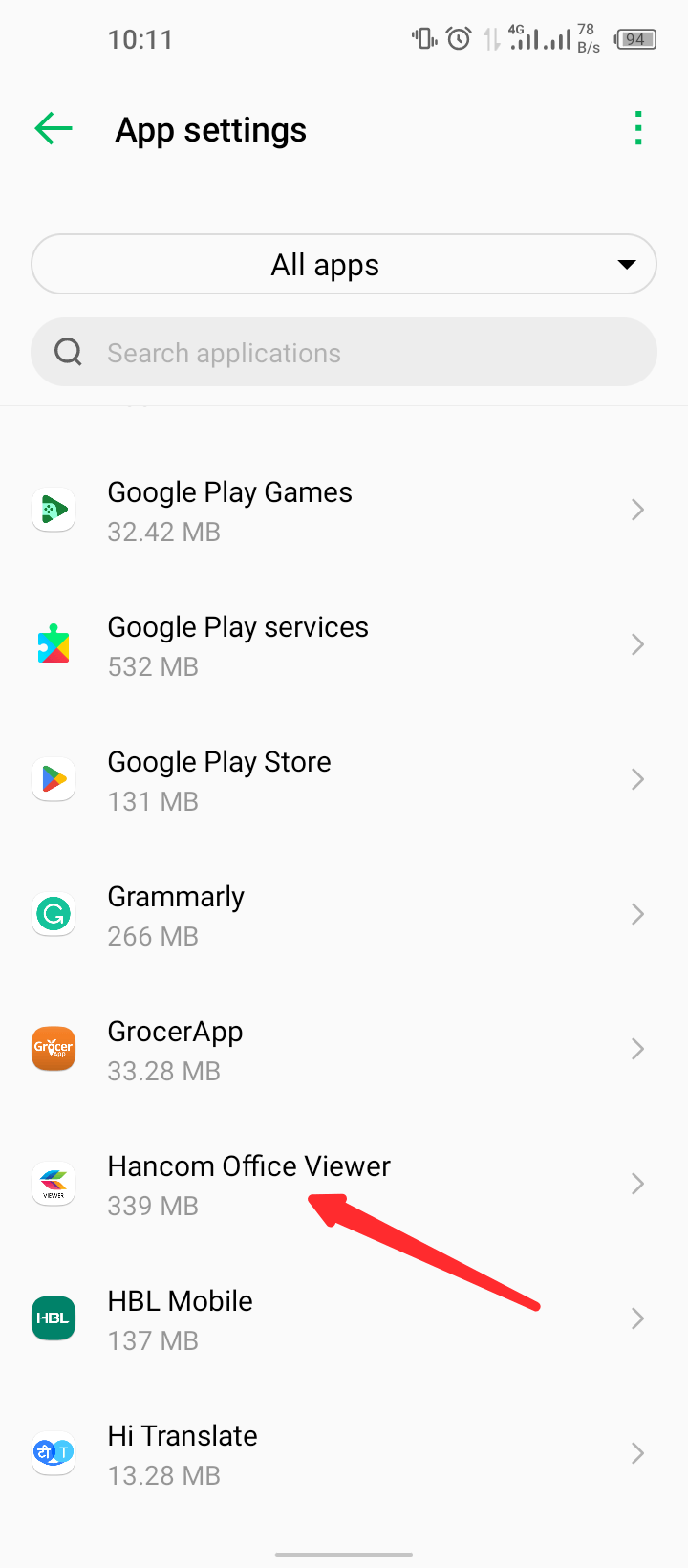 Hancom Office in apps