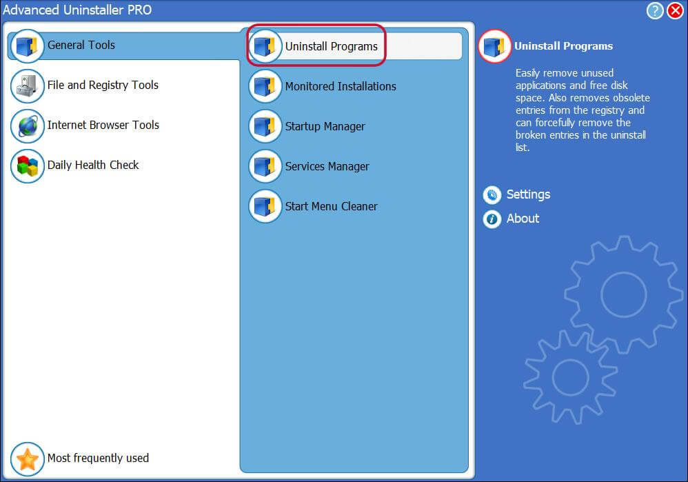 advanced uninstaller options