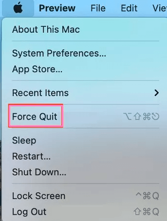Force Quit on Mac