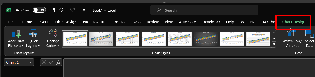 Chart Design tab