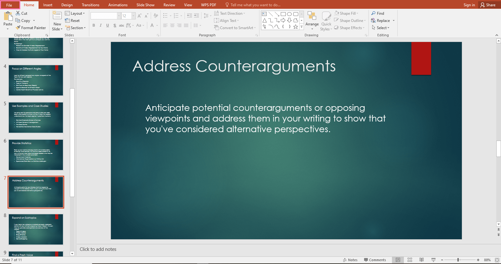 File in PowerPoint