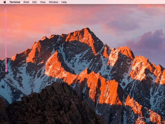 Apple logo on Mac desktop