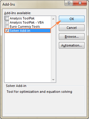 solver function in excel