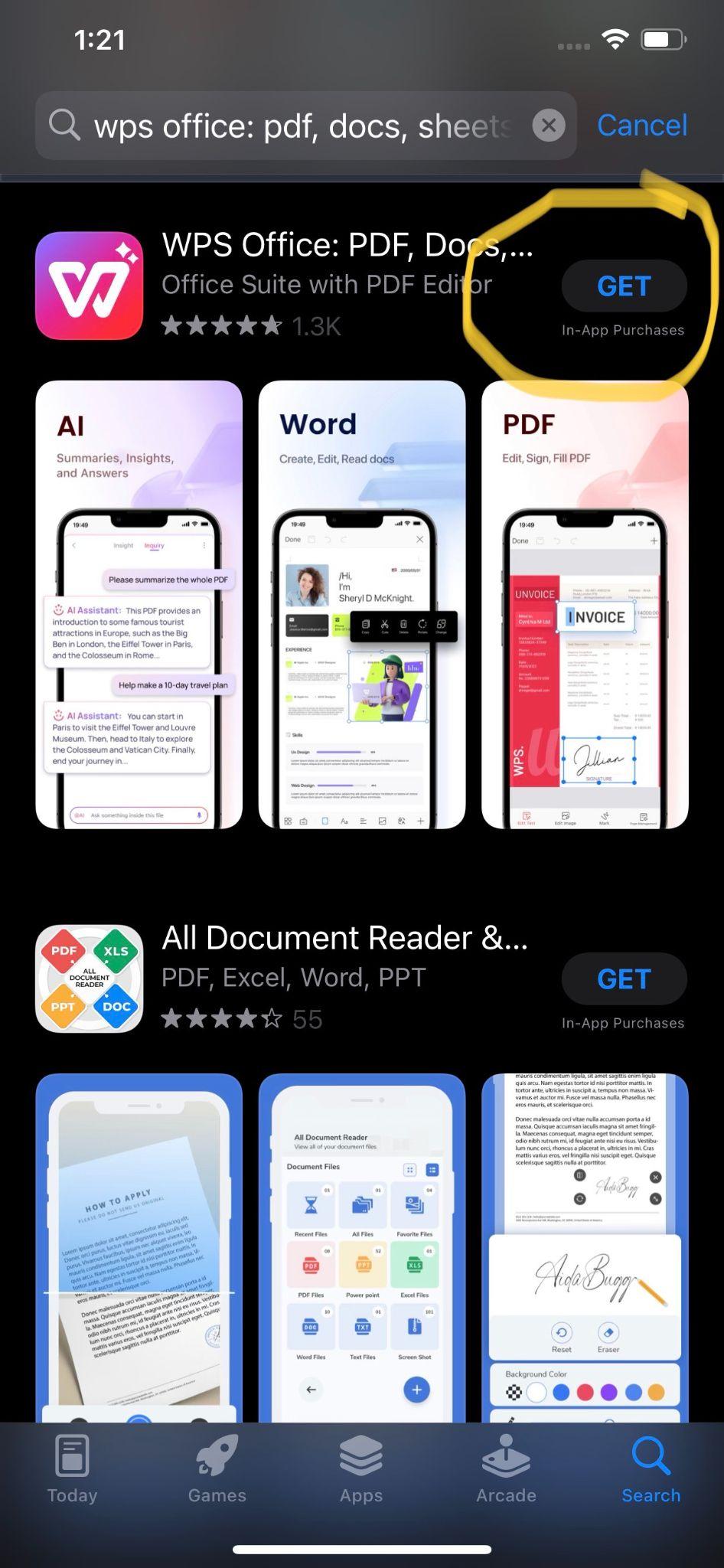 Click on Get button.