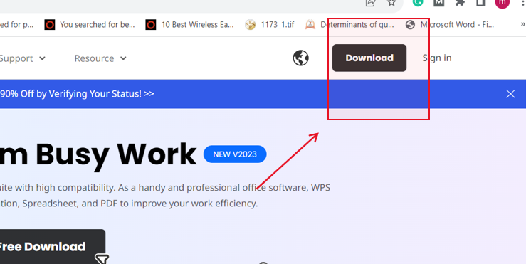 The download button.