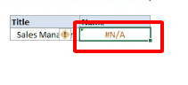 #N/A error