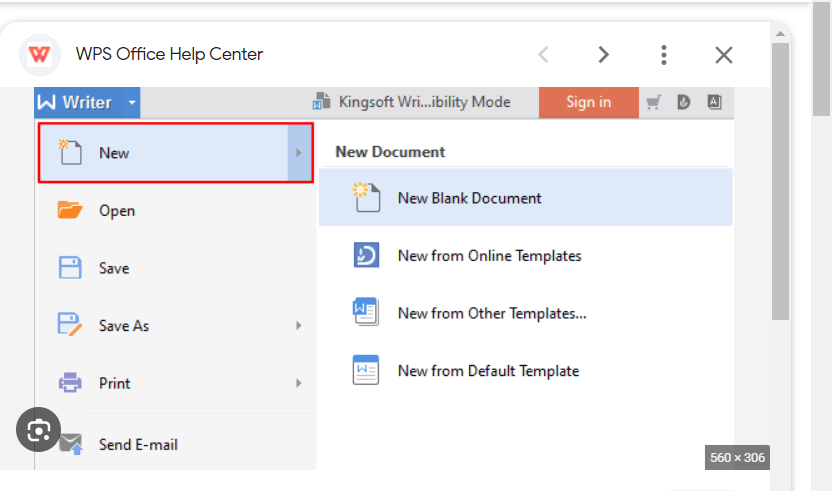 WPS Office Help Center Dialog