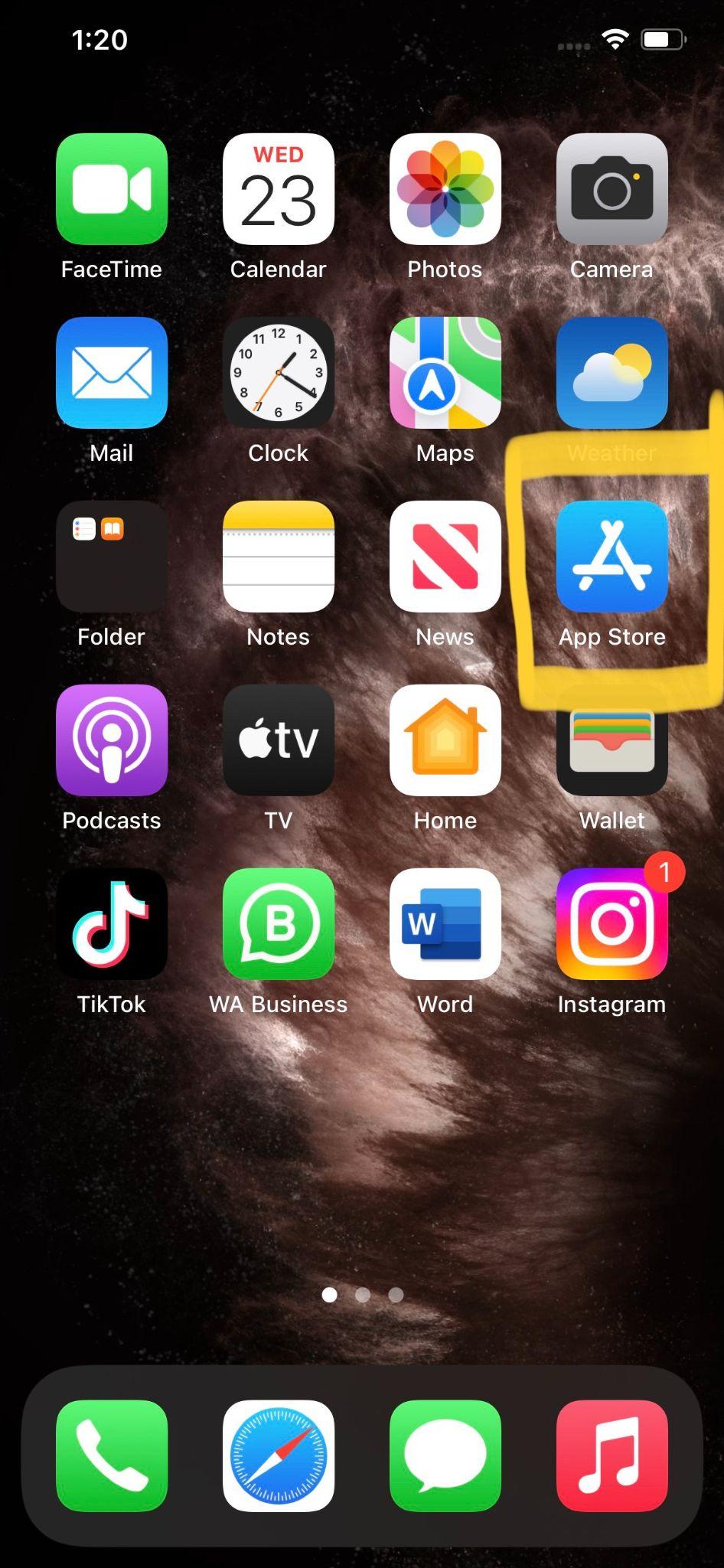 Open iPhone App store.