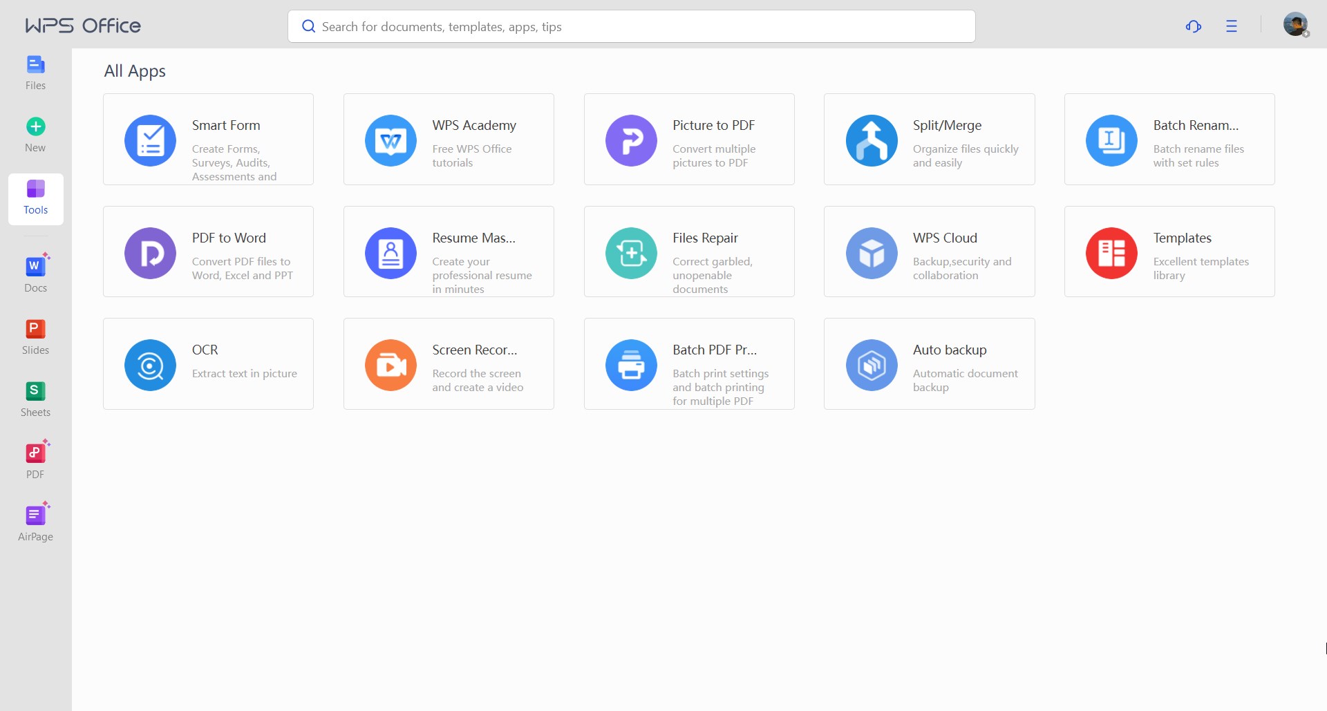 WPS Office features