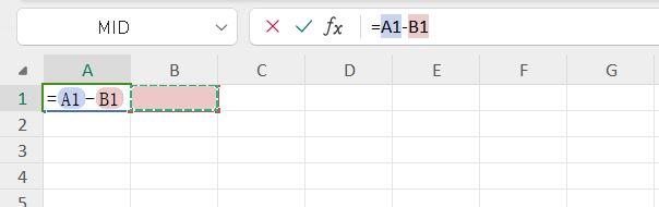 Subtraction Symbol in WPS Office