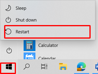 Restart computer