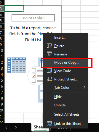  Duplicate PivotTable